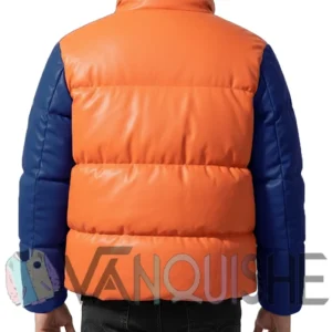Color Block Quilted Puffer Jacket back van