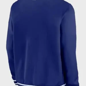 Dave Roberts LA Dodgers Blue Bomber Jacket Back Look