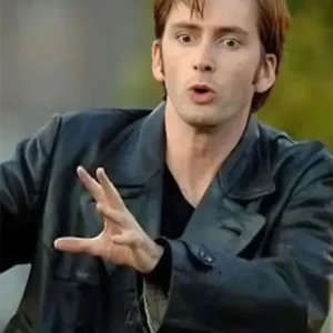 David Tennant Doctor Who Leather Peacoat