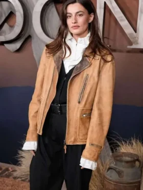 Diana Silvers The Abandons Brown Leather Jacket