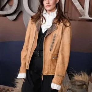 Diana Silvers The Abandons Brown Leather Jacket
