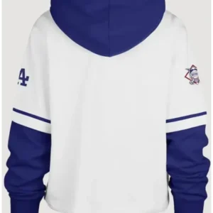 Dodgers ’47 White and Royal Blue Hoodie Back look