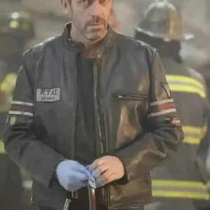 Dr. Gregory House Hugh Laurie Leather Jacket Front look