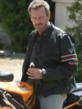 Dr. Gregory House Hugh Laurie Leather Jacket Front look