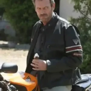 Dr. Gregory House Hugh Laurie Leather Jacket Front look