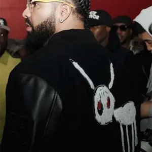 Drake For All The Dogs OVO Varsity Jacket Back Look