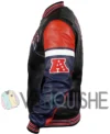 Drake Maye Leather Patriots Jacket left