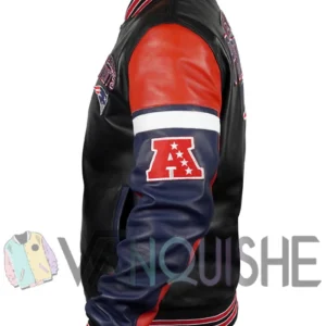 Drake Maye Leather Patriots Jacket left