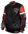 Drake Maye Leather Patriots Jacket left