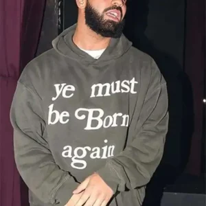 Drake Ye Must Be Born Again Gray Hoodie