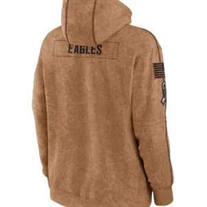 Eagles Brown Hoodie Back Look