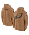 Eagles Brown Hoodie Back Look