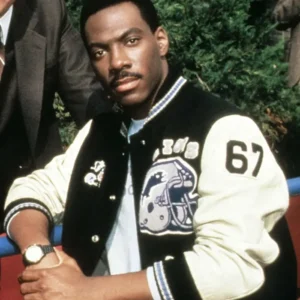 Eddie Murphy Beverly Hills Cop Axel F Bomber Jacket Front Look