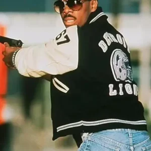 Eddie Murphy Beverly Hills Cop Axel F Bomber Jacket Back Look