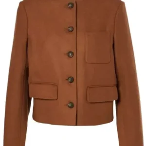 Edie Falco Mayor of Kingstown Brown Jacket Front Look