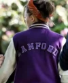 Ellie de Lange Run Away Varsity Jacket Back look