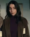 Emilia Clarke Ponies Suede Leather Coat