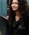 Euphoria Zendaya Black Jacket Front Look