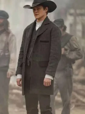 Garret Van Ness The Abandons Black Wool Coat Front Look