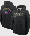 Green Bay Packers 2025 Black Crucial Catch Hoodie Front Look