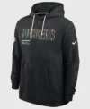 Green Bay Packers 2025 Black Crucial Catch Hoodie Front Look