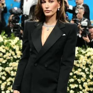 Hailey Bieber Met Gala Black Blazer front Look