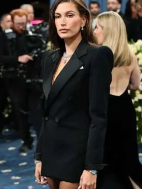 Hailey Bieber Met Gala Black Blazer front Look