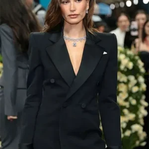 Hailey Bieber Met Gala Black Blazer front Look
