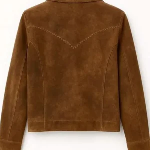 Happy’s Place S02 Bobbie Suede Leather Jacket Back Look