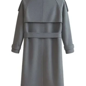 Harper Stern Industry Grey Coat Back Look