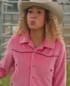 Heartland S19 Kamaia Fairburn Pink Velvet Jacket