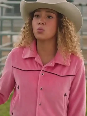 Heartland S19 Kamaia Fairburn Pink Velvet Jacket