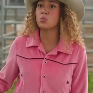 Heartland S19 Kamaia Fairburn Pink Velvet Jacket