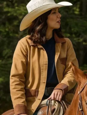 Heartland S19 Lou Fleming Brown Jacket Front Look