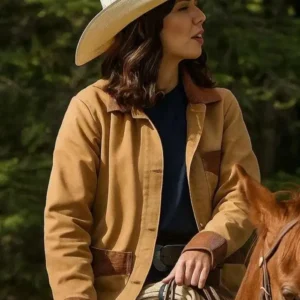 Heartland S19 Lou Fleming Brown Jacket Front Look