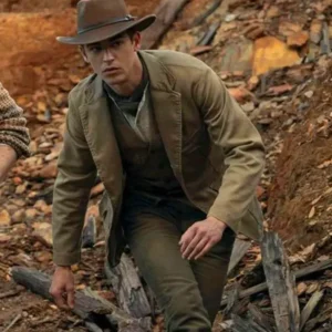 Hero Fiennes Tiffin Young Sherlock Brown Blazer Front look