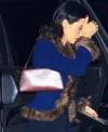 Holiday Party 2025 Kendall Jenner Blue Fur Blazer Front Look