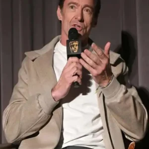 Hugh Jackman BAFTA Screening Beige Jacket