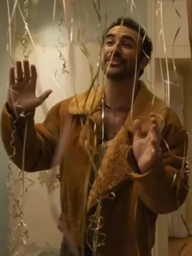 I Love LA Jordan Firstman Shearling Leather Jacket Front Look