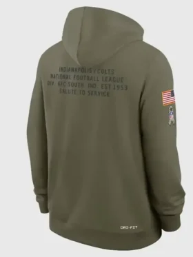 Indianapolis Colts Salute to Service Hoodie Back Look