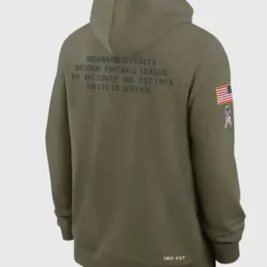 Indianapolis Colts Salute to Service Hoodie Back Look