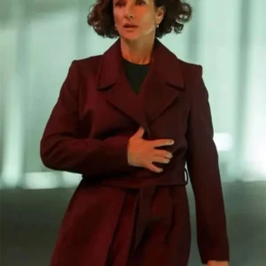 Indira Varma The Night Manager S02 Maroon Coat