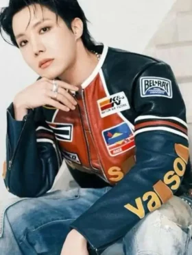 J-Hope Killin’ It Girl Leather Jacket Front Look