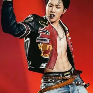 J-Hope Killin’ It Girl Leather Jacket Front Look