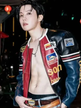 J-Hope Killin’ It Girl Leather Jacket Front Look