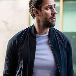 Tom Clancy’s Jack Ryan Season 2 Black Bomber Jacket Front Look