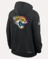 Jacksonville Jaguars 2025 Black Crucial Catch Hoodie Back Look