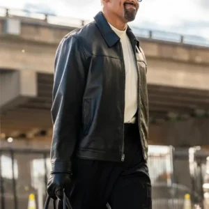 Jalen Hurts Black Leather Jacket