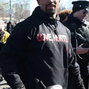 Jalen Hurts Love Hurts Black Hoodie Front Look