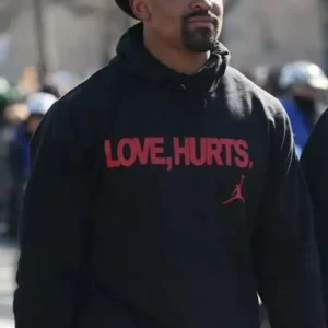 Jalen Hurts Love Hurts Black Hoodie Front Look